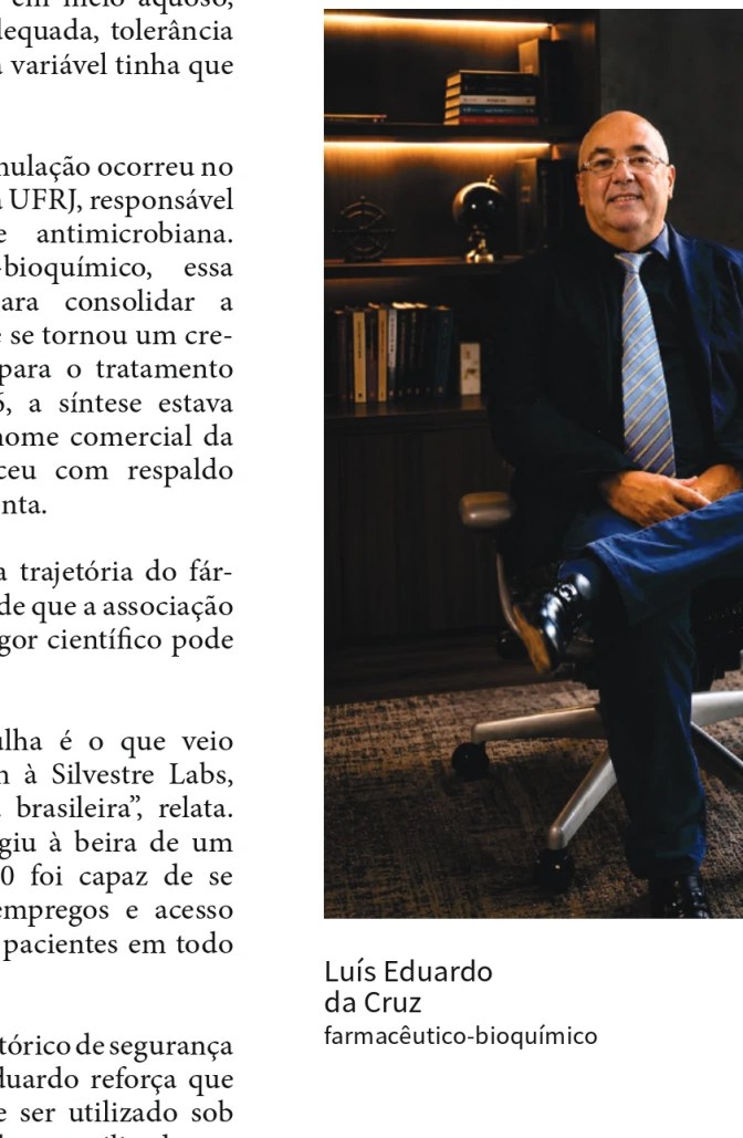 Luís Eduardo da Cruz, creator of Dermazine® and founder of Silvestre Labs